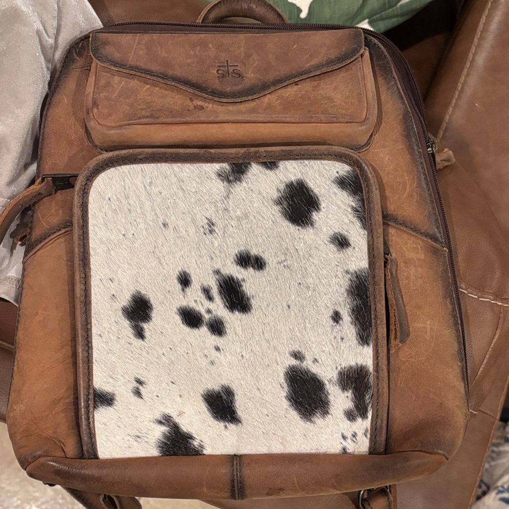 STS Ranchwear Brown and White Backpack